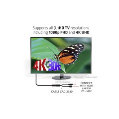 Club 3D CAC-2330 HDMI to DisplayPort 1.1 Adapter - High-Quality Connectivity for Stunning Displays!